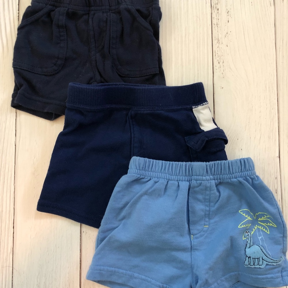 BOYS 3-6MO BLUE SHORTS BUNDLE